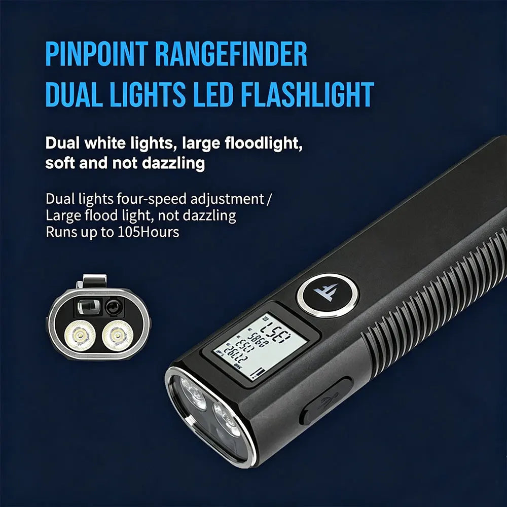 TrustFire MINIX7 LED Flashlight 750LM 20m Rangefinder Dual Lights 5 Modes Magnetic Lantern Magnetic Tail for Camping Working