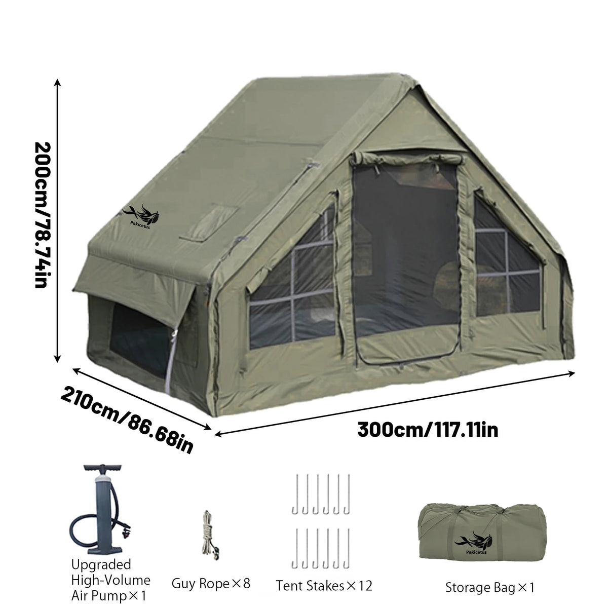 Luxury Inflatable Camping Tent With Skylight