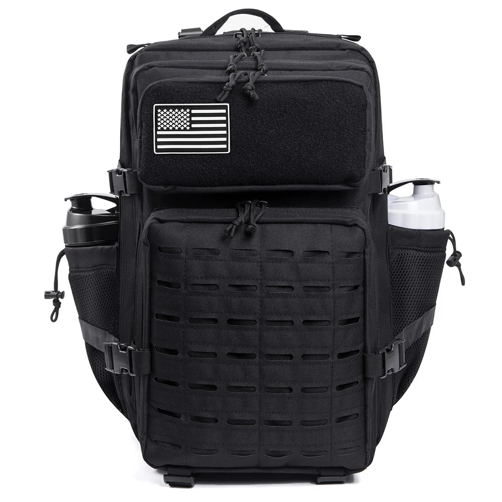 45L Men's Tactical Backpack with Double Cup Holder Hunting Backpack Outdoor Camping Gear Backpack Hiking Survival Backpack