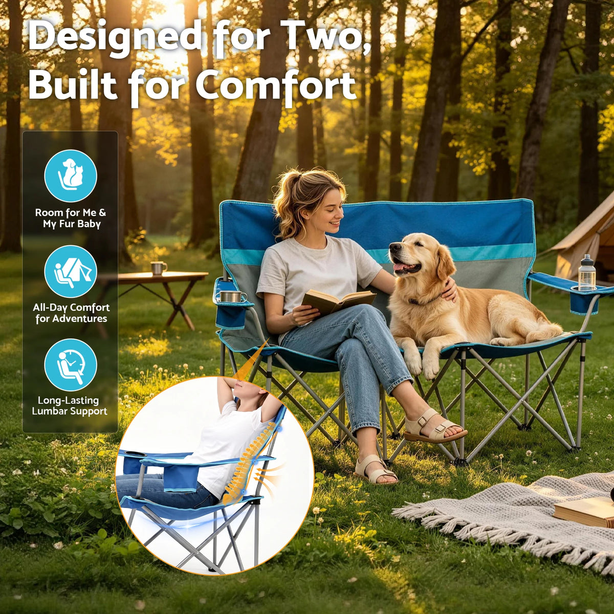 Folding Camping Chair With Cup Holders