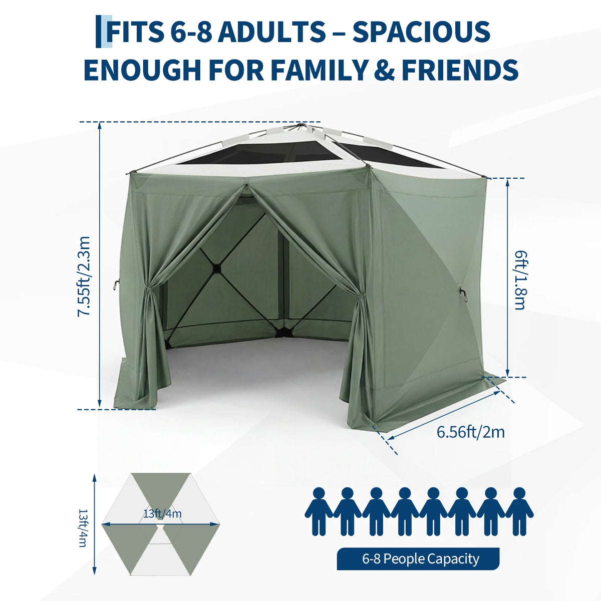 Outdoor Screen Tent Canopy With Mosquito Mesh