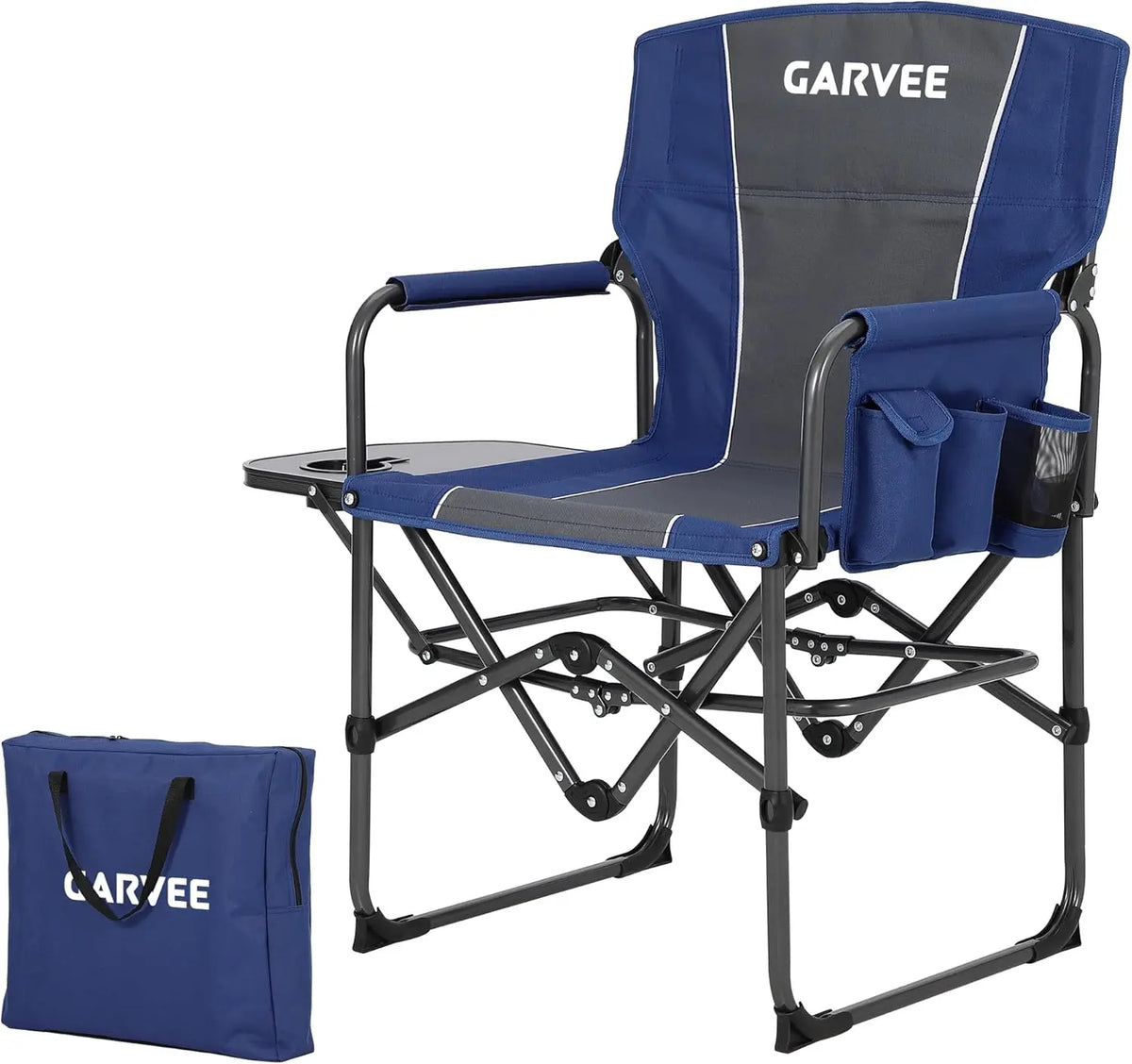 HiMISS Folding Directors Chair With Side Table
