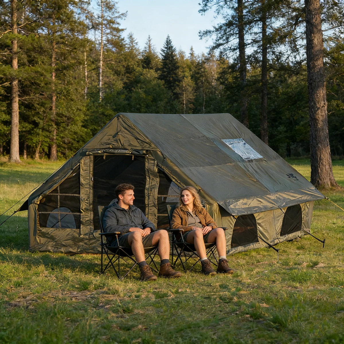 Luxury Inflatable Camping Tent With Skylight