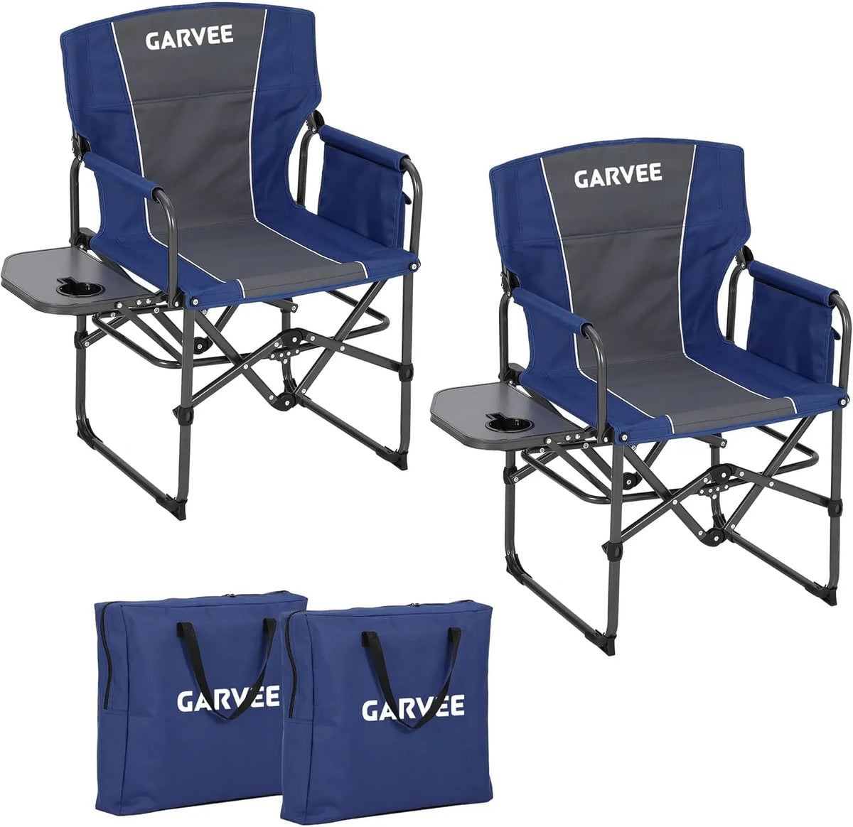 HiMISS Folding Directors Chair With Side Table