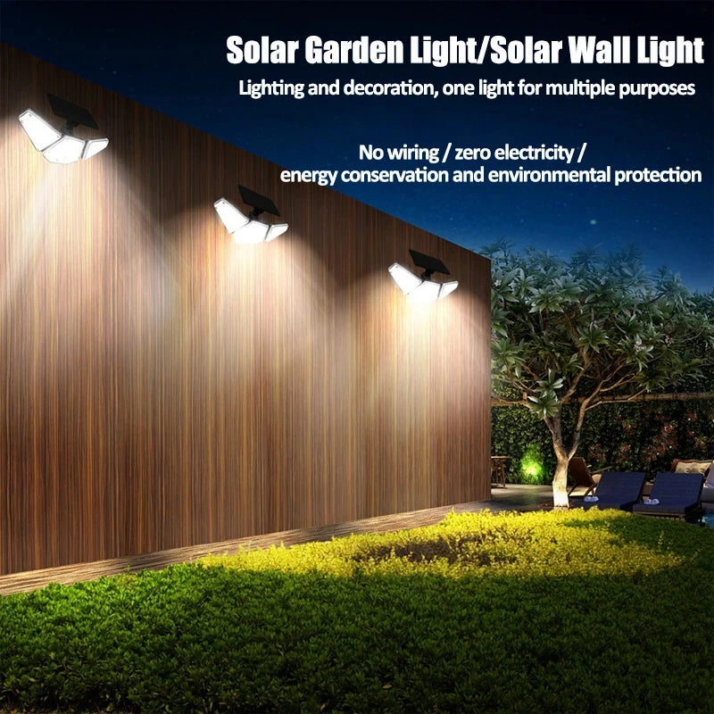 Solar Outdoor Security Lights With Remote 113 LEDs IP65 PIR