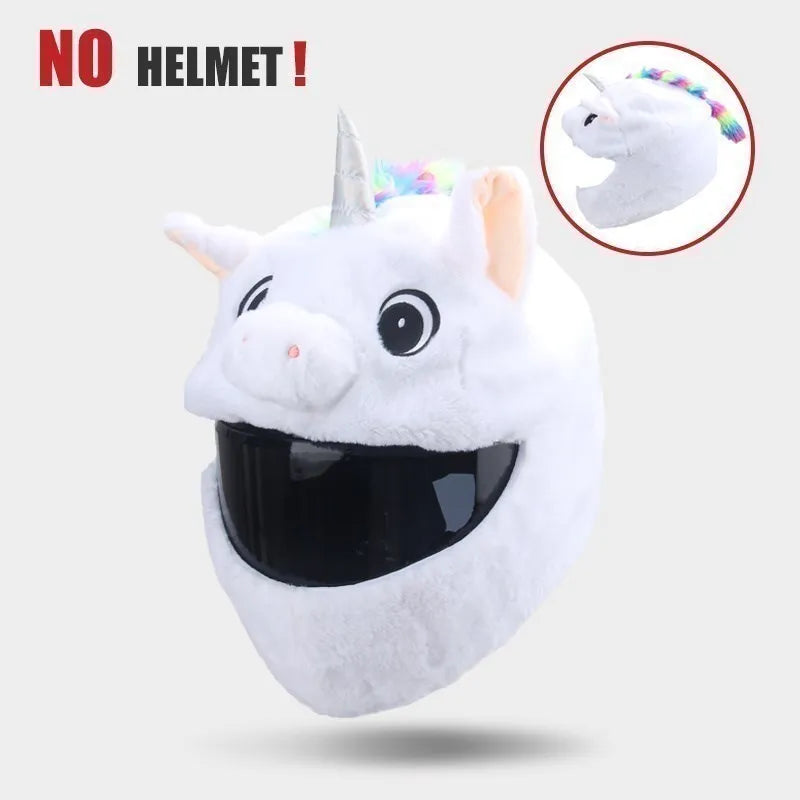 UCHOOSE Cartoon Plush Motorcycle Helmet Cover