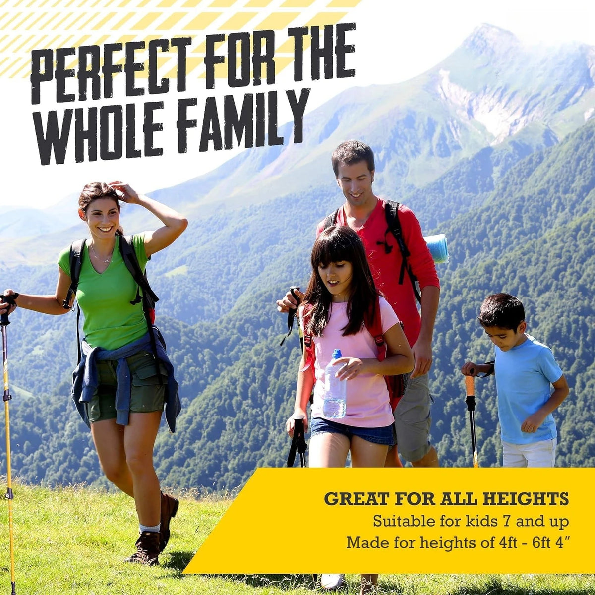 Lightweight Collapsible Trekking Poles For Hiking