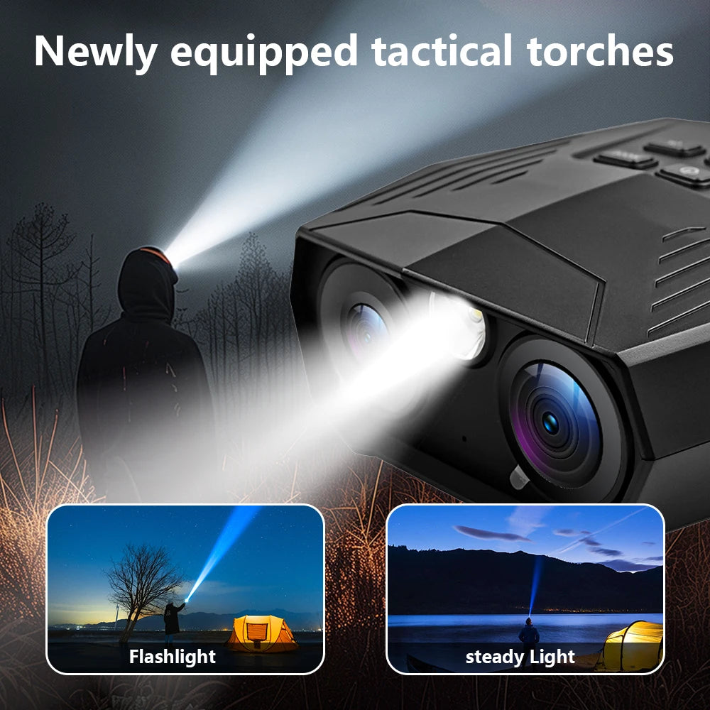 Night Vision Goggles for Adults, 5K HD 60MP Night Vision Binoculars with 3" Large Screen, 10X Digital Zoom, 5000mAh Rechargeable Battery, 32GB TF Card for Camping