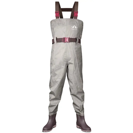 Night Cat Fly Fishing Chest Waders with Boots for Men Women, US Sizes 7.5-13 2-Ply Nylon/Pvc Waterproof Waders With Adjustable Belt