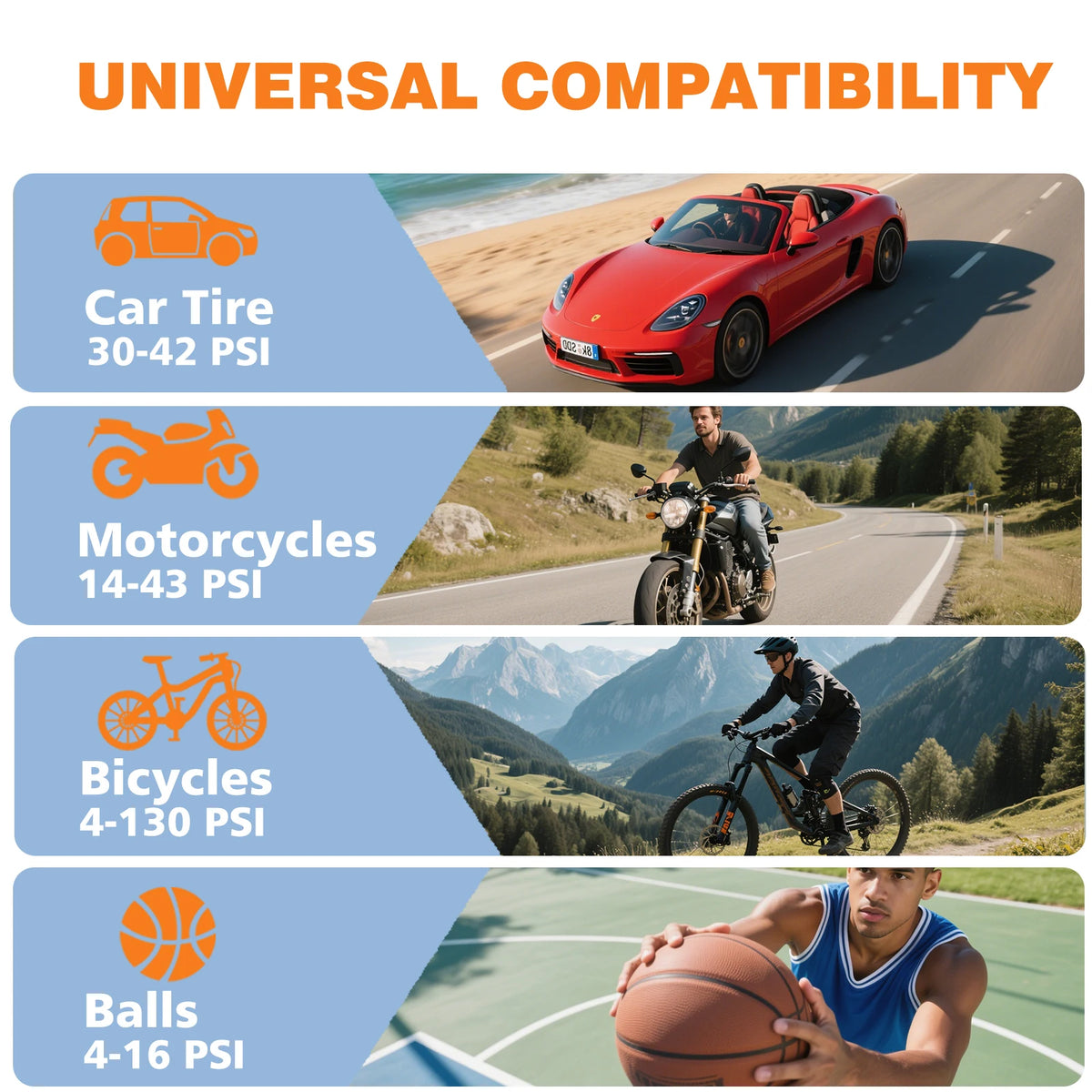 Portable Electric Bicycle Air Pump For MTB Road Bikes
