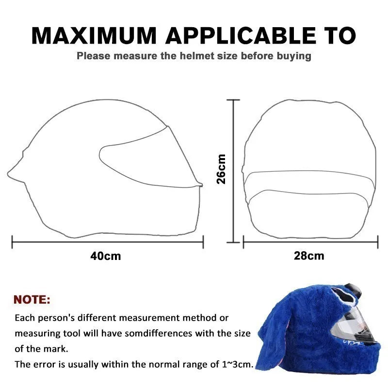 UCHOOSE Cartoon Plush Motorcycle Helmet Cover