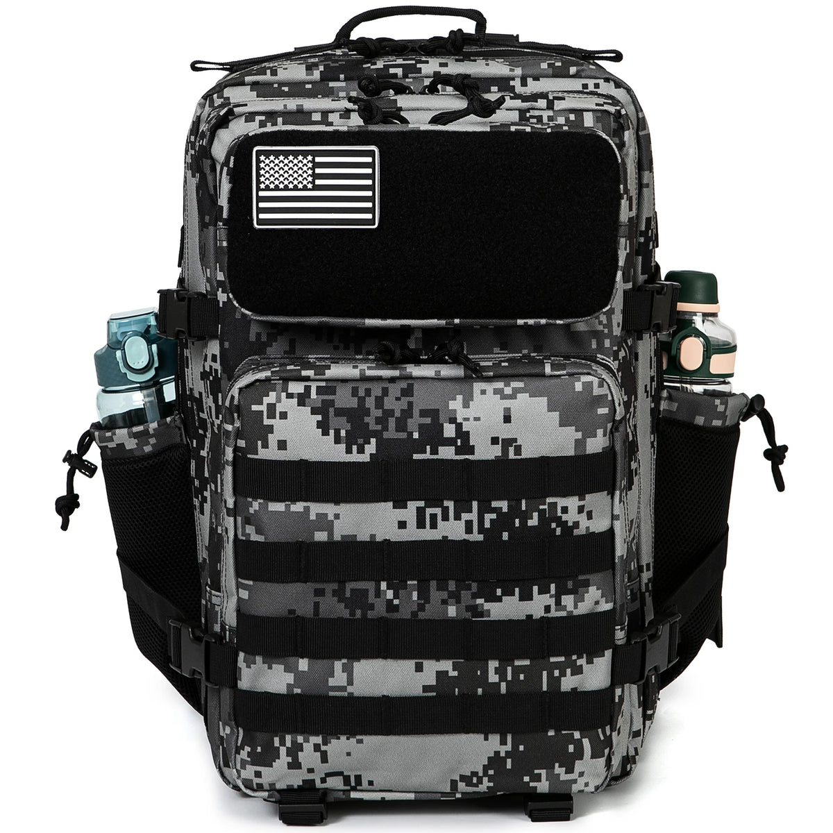 45L Tactical Backpack Hunting Rucksack with Dual Cup Holders  Outdoor camping equipment back pack Hiking Survival Rucksack