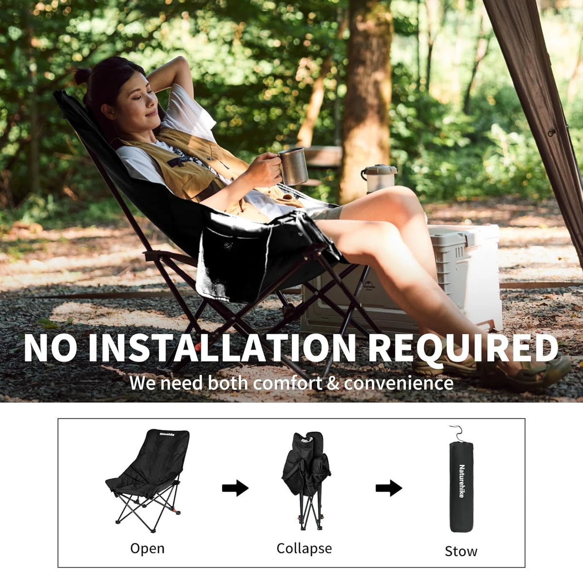 Naturehike Sea Star Folding Recliner Camping Chair