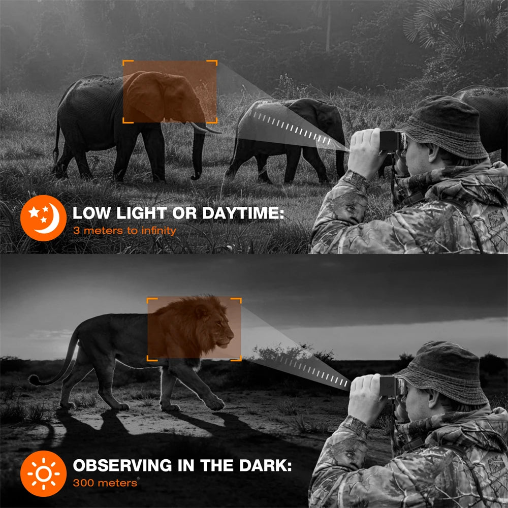 1080P HD Infrared Night Vision Binoculars Telescope 5X Digital Zoom Night Vision Divice Photo,Video,Playback for Camping,Hunting,Bird Watching