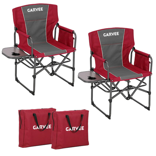 HiMISS Folding Directors Chair With Side Table