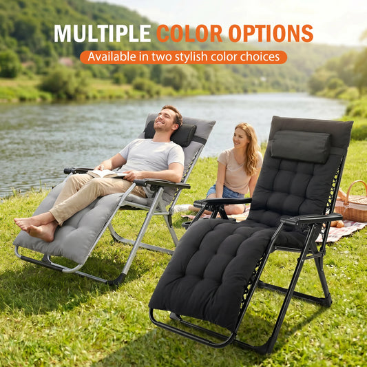 JHK Zero Gravity Reclining Outdoor Lounge Chair