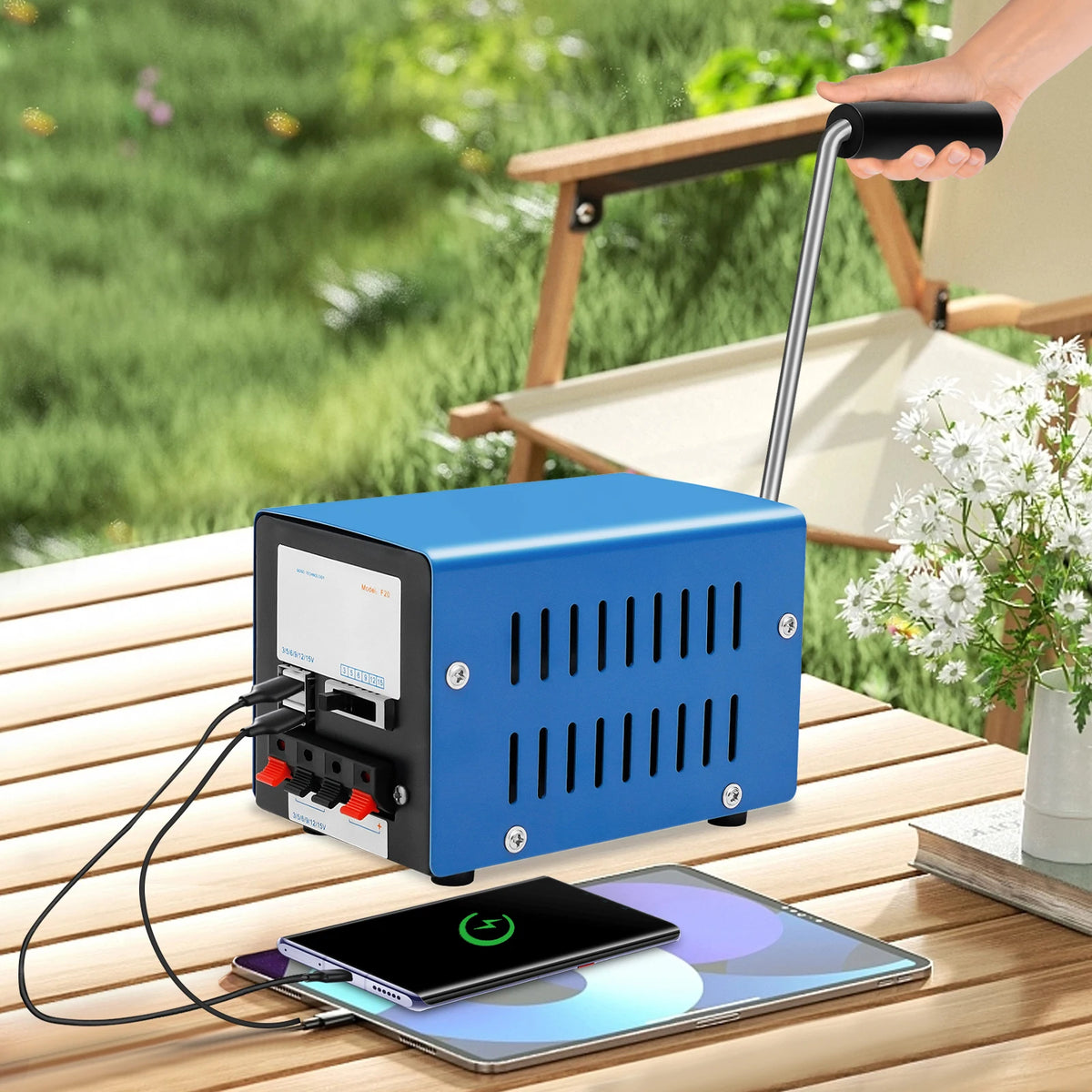 Manual Hand Crank Generator 20W Emergency USB Charger