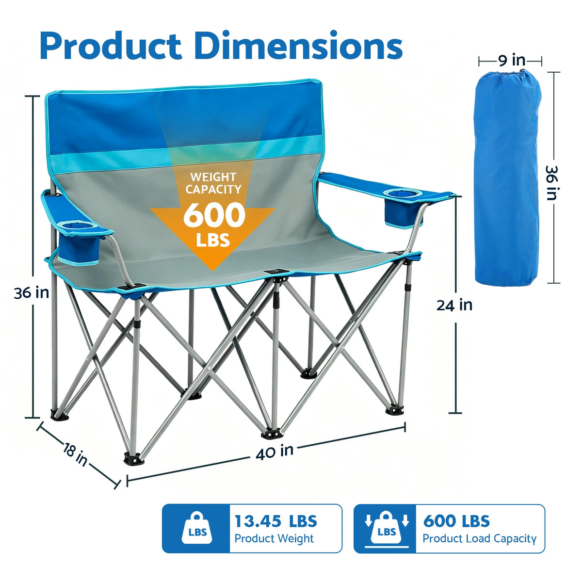 Folding Camping Chair With Cup Holders