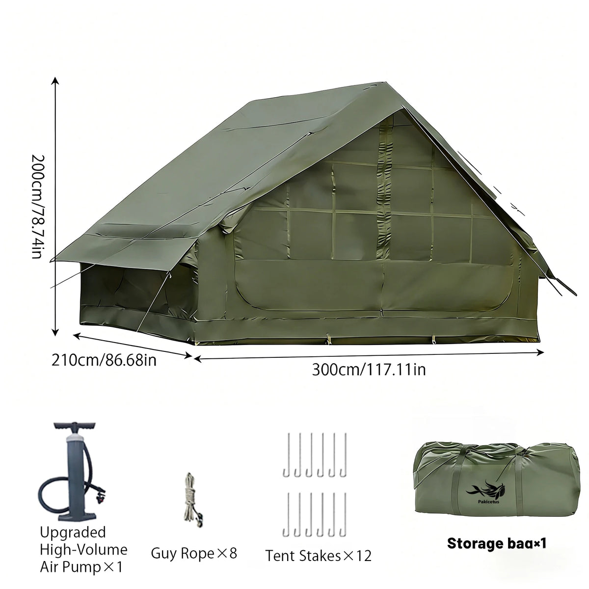 Luxury Inflatable Camping Tent With Skylight
