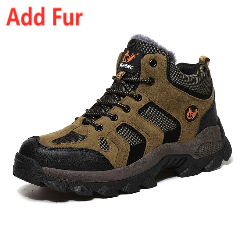 48 Large Hiking Boots Warm Winter Boots Man High Top Outdoor Leisure Hiking Shoes Outdoor Ankle Boots Autumn Soft Men's Sneakers