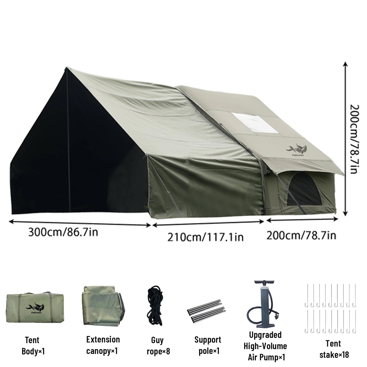Luxury Inflatable Camping Tent With Skylight