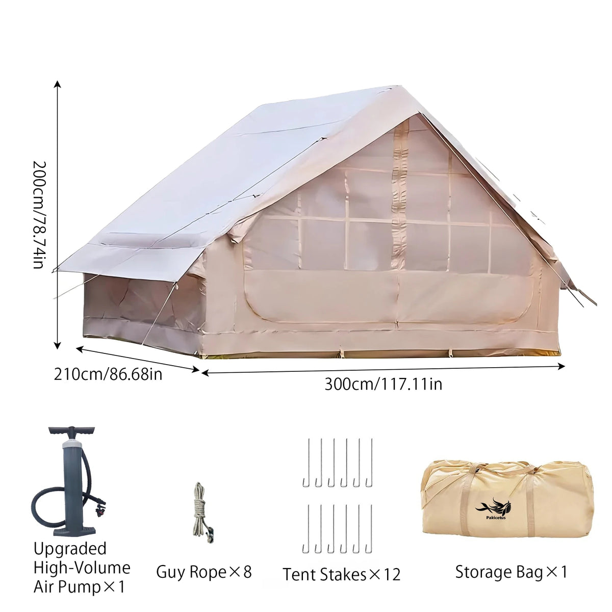 Luxury Inflatable Camping Tent With Skylight