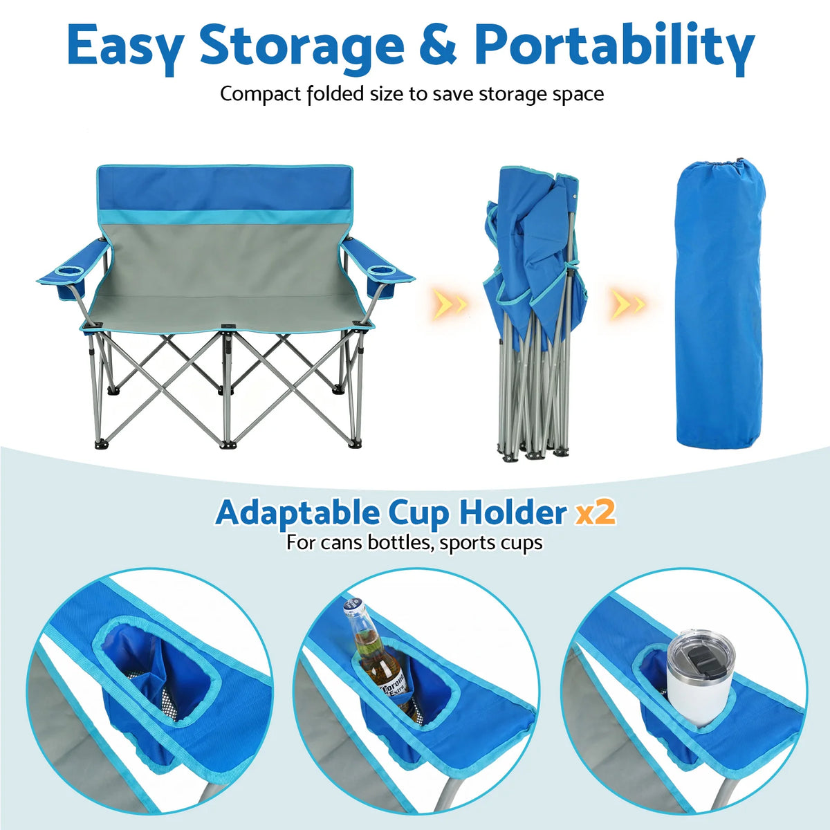 Folding Camping Chair With Cup Holders