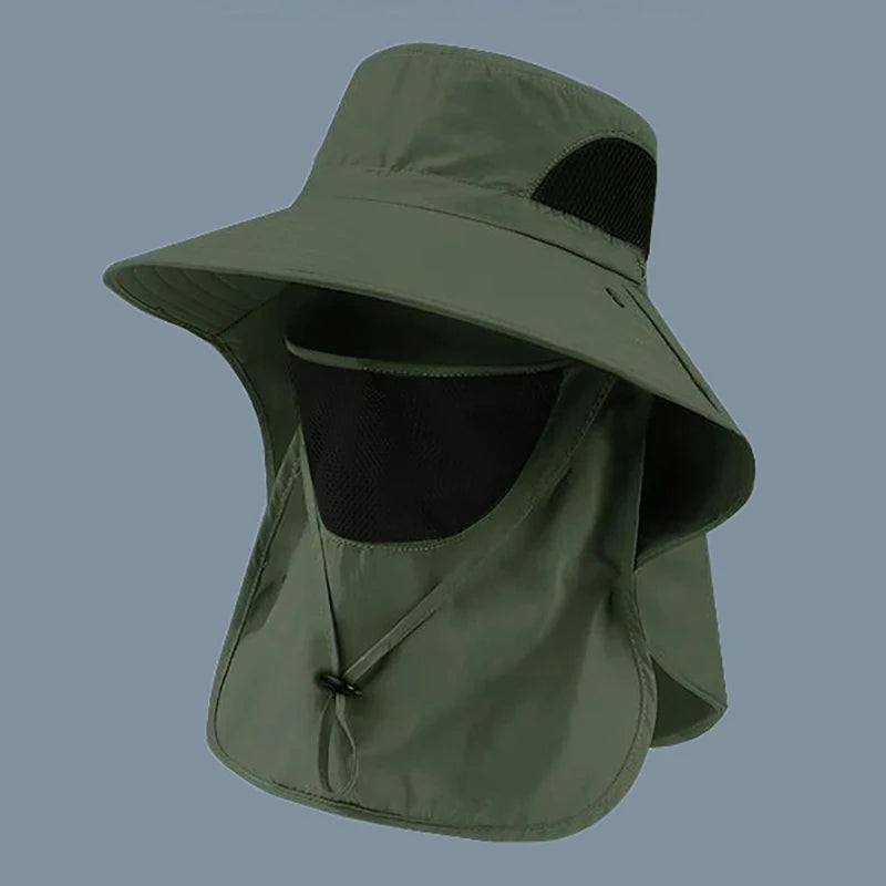 Summer UV Protection Outdoor Fishing Hat With Neck Flap
