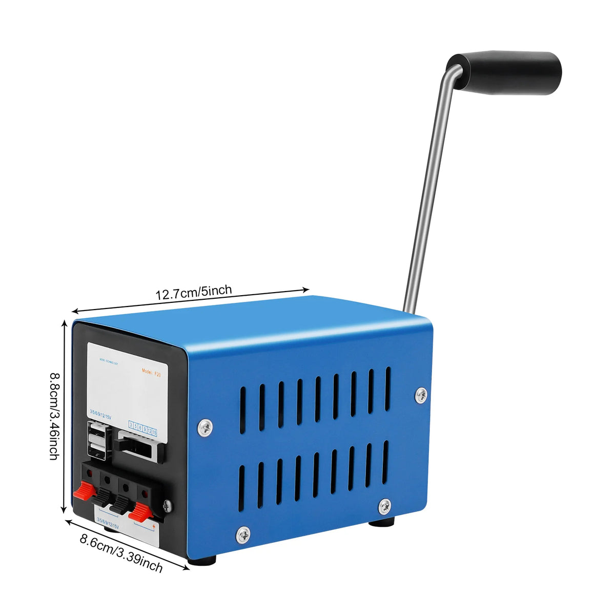 Manual Hand Crank Generator 20W Emergency USB Charger