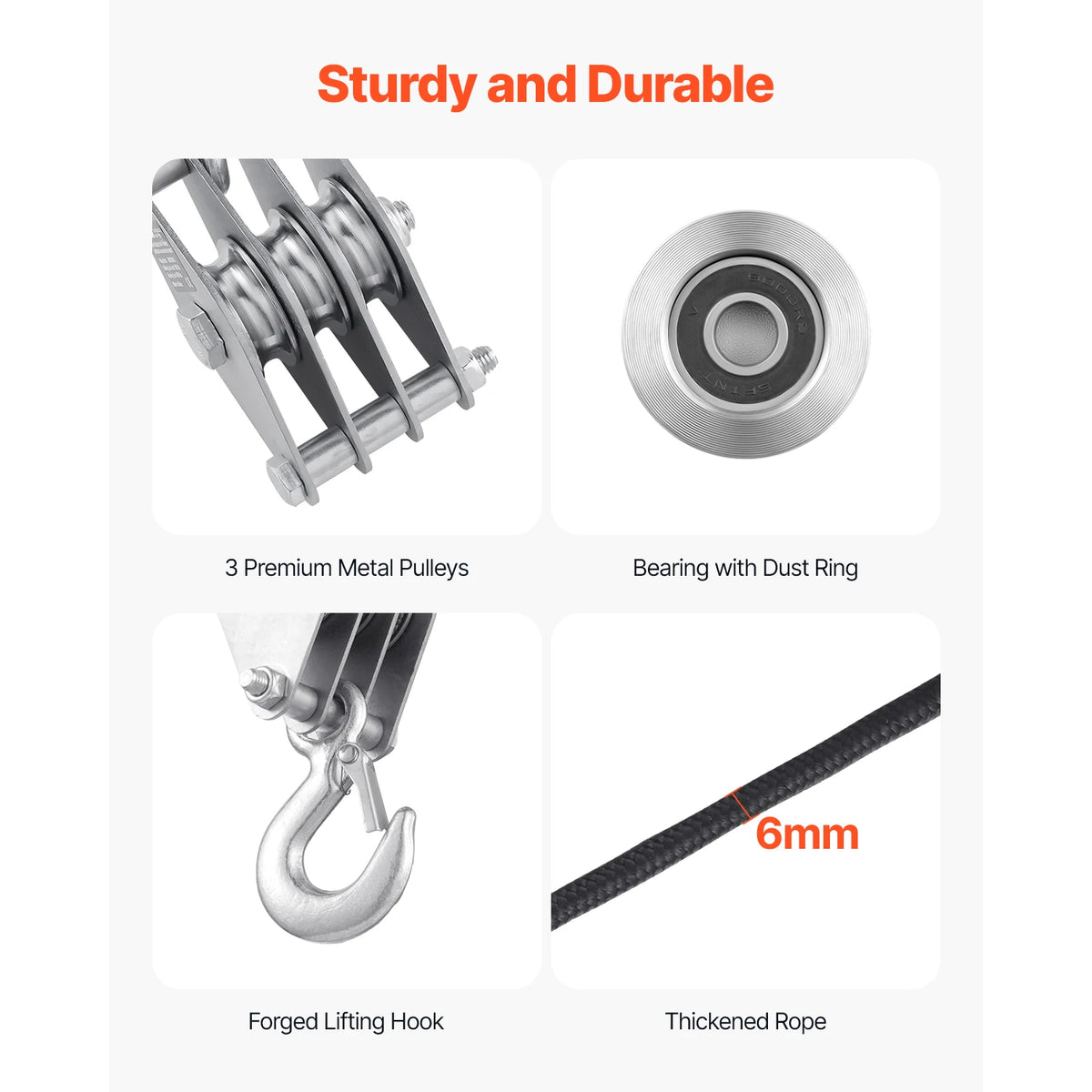 SucceBuy Manual Pulley Hoist for Lifting Objects