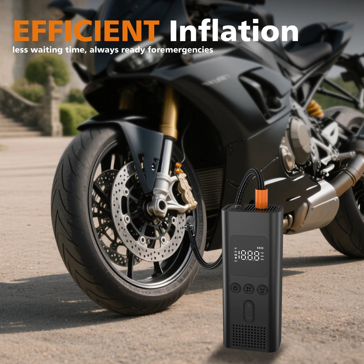 Portable Electric Bicycle Air Pump For MTB Road Bikes