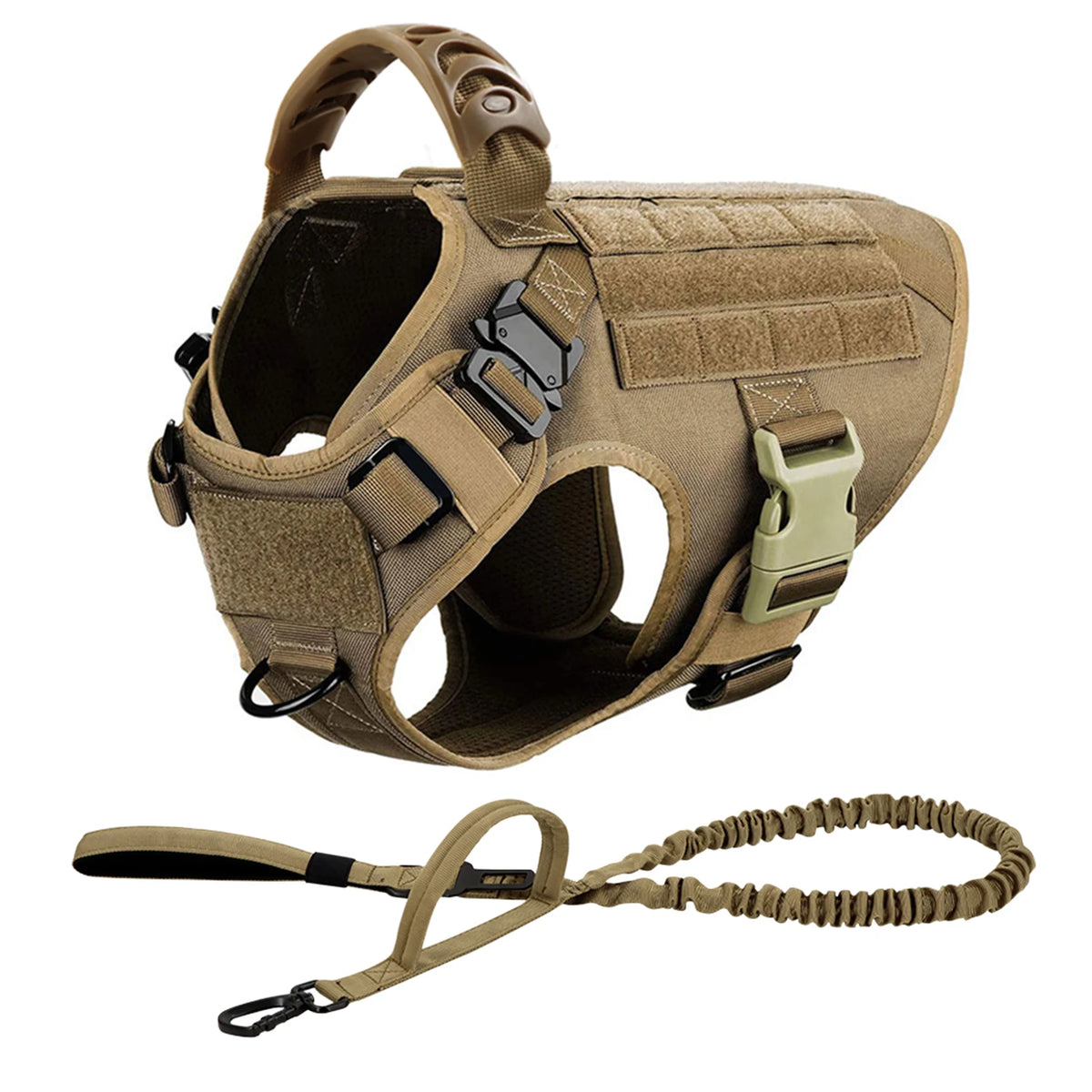 Tactical Dog Harness Leash Set For Large Dogs