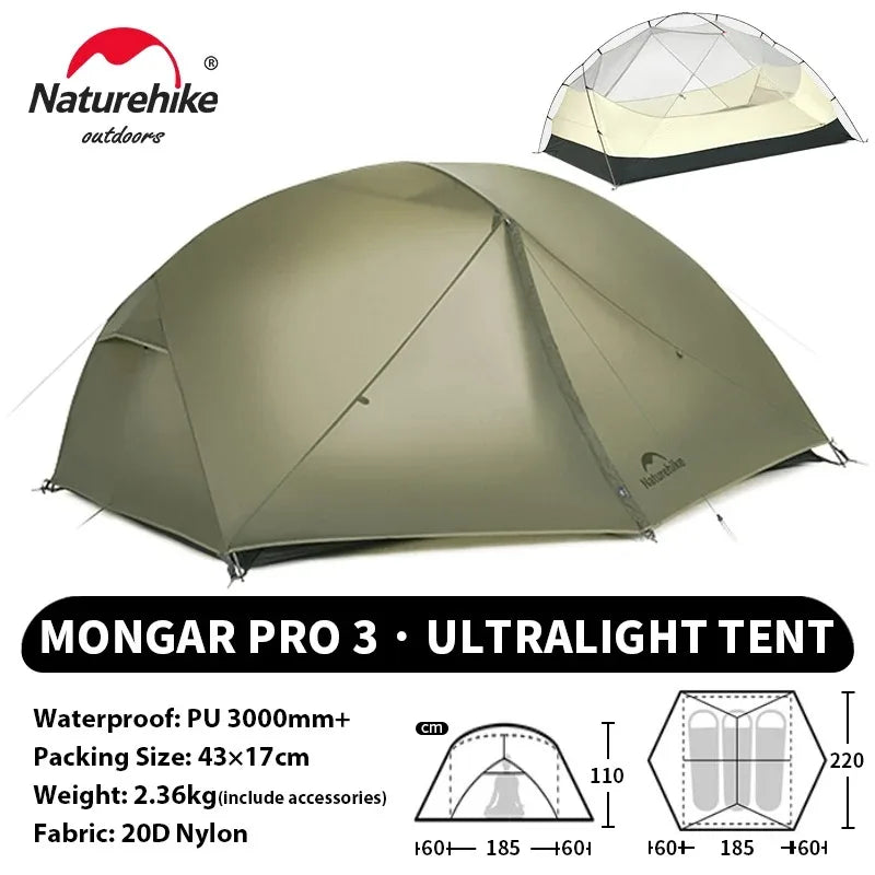 Naturehike Mongar PRO Ultralight Camping Tent