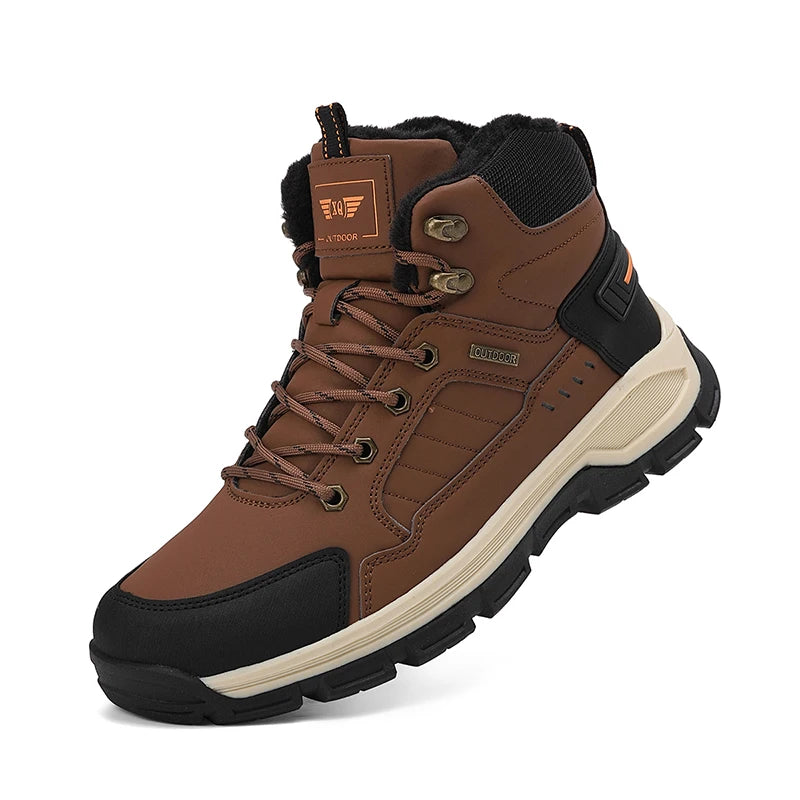 Large 48 Autumn High-Top Men Hiking Boot Winter Outdoor Shoes Lace-Up Non-slip Sports Casual Trekking Boots Man Suede Warm Shoes