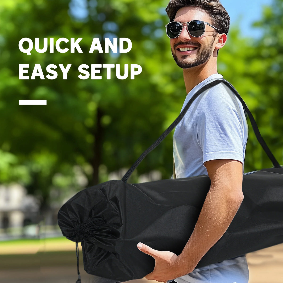 Outsunny Double Padded Folding Camping Chair