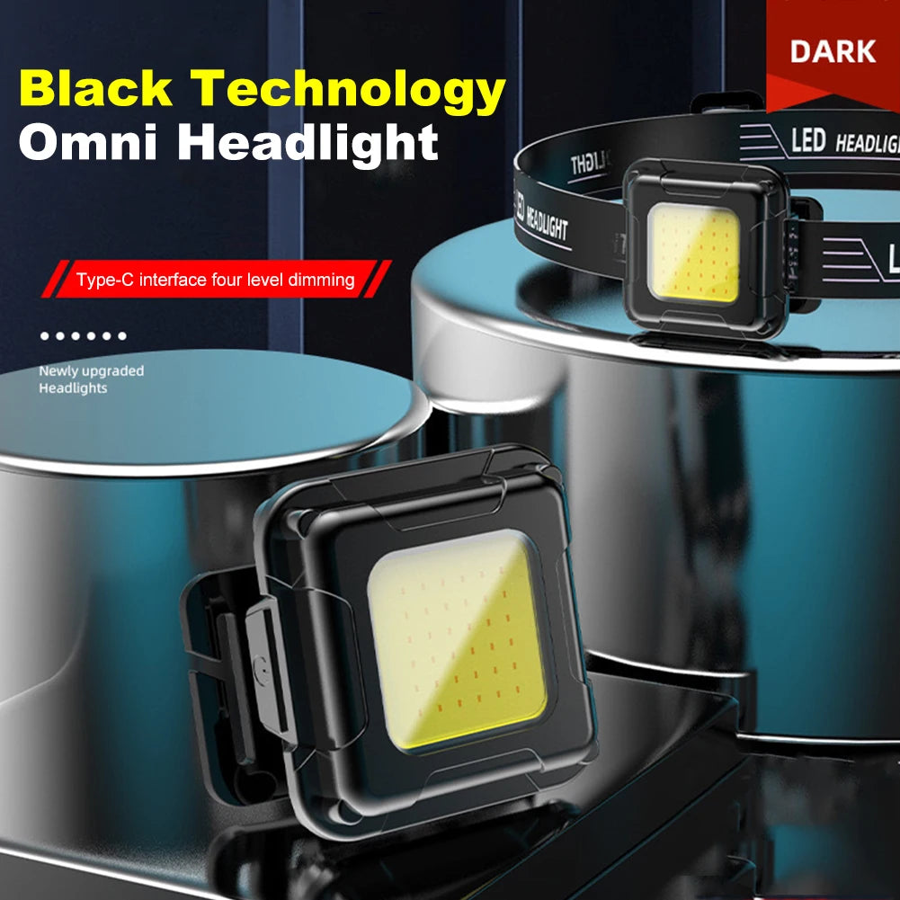 LED Headlamp USB Charging Multifunctional Head Torch